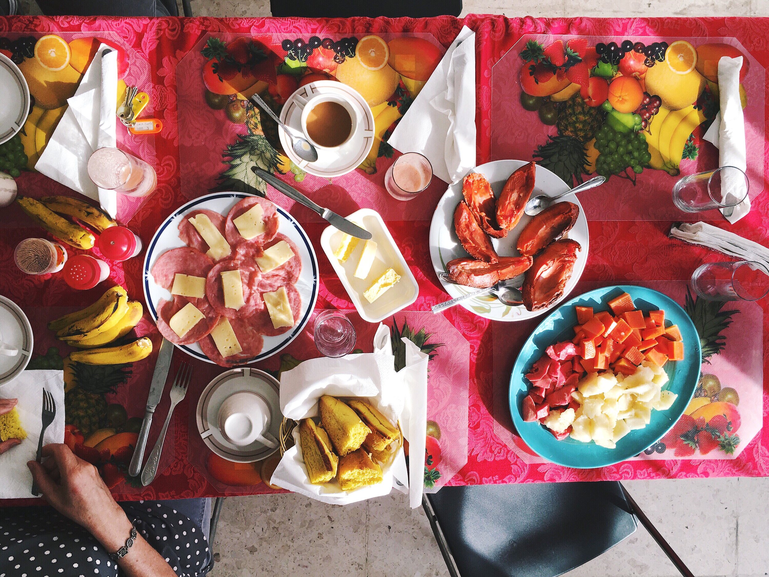 Breakfast at our casa particular in Havana. 