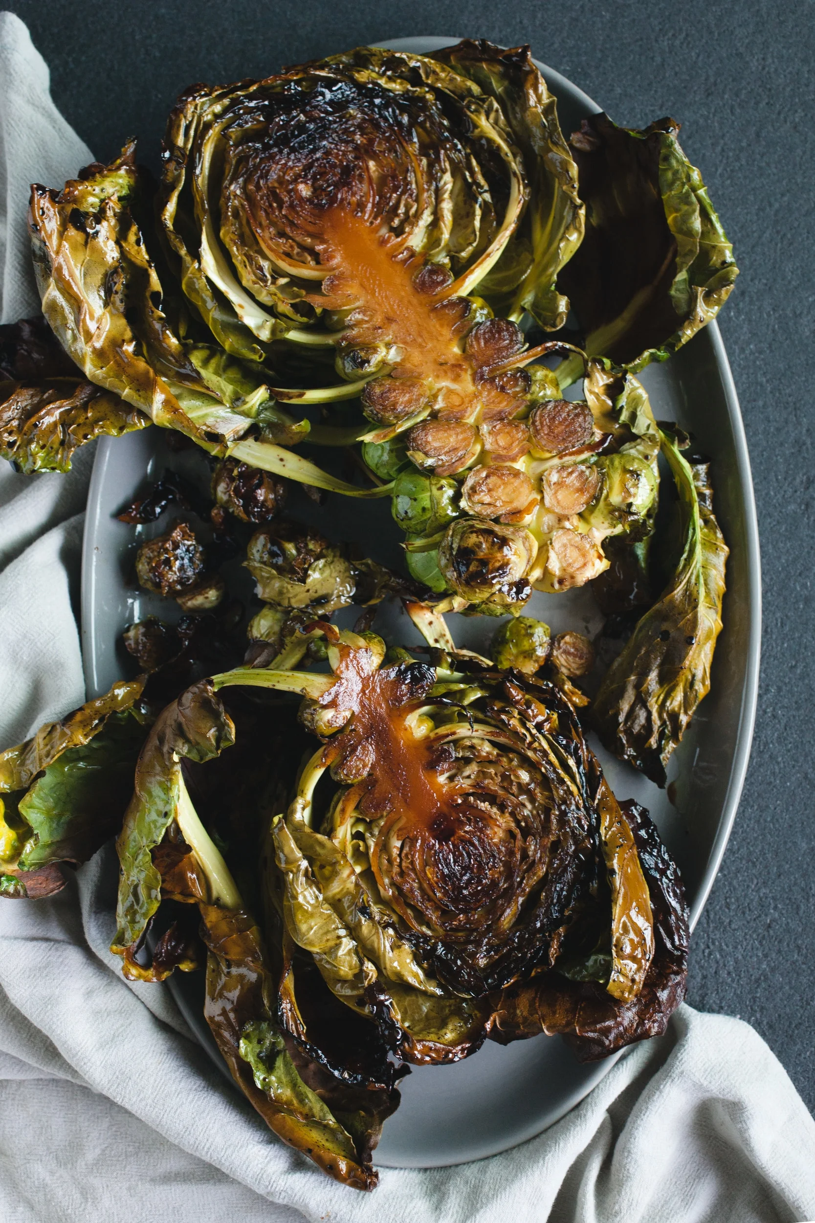 Roasted Brussels Sprout Leaves Recipe