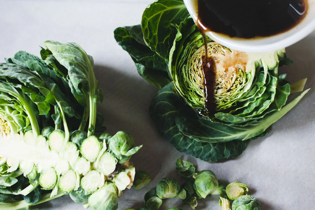 Roasted Brussels Sprout Leaves