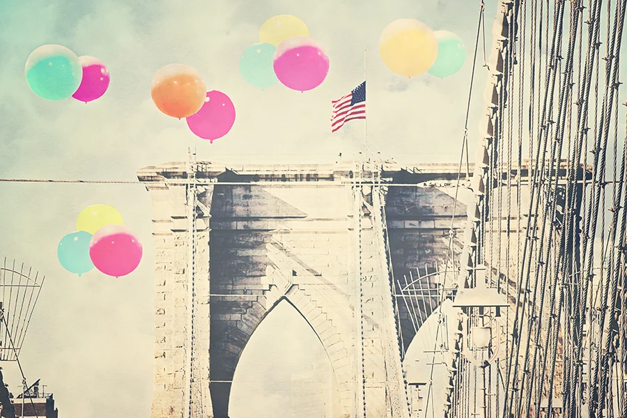 Ashley David, Bright Balloons Over the Bridge