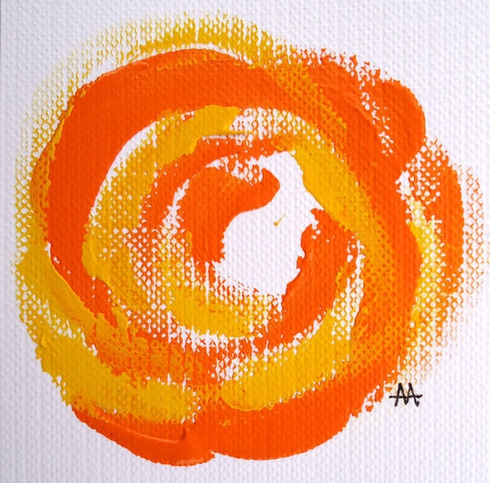 Untitled Rose, Orange and Yellow by April Armistead