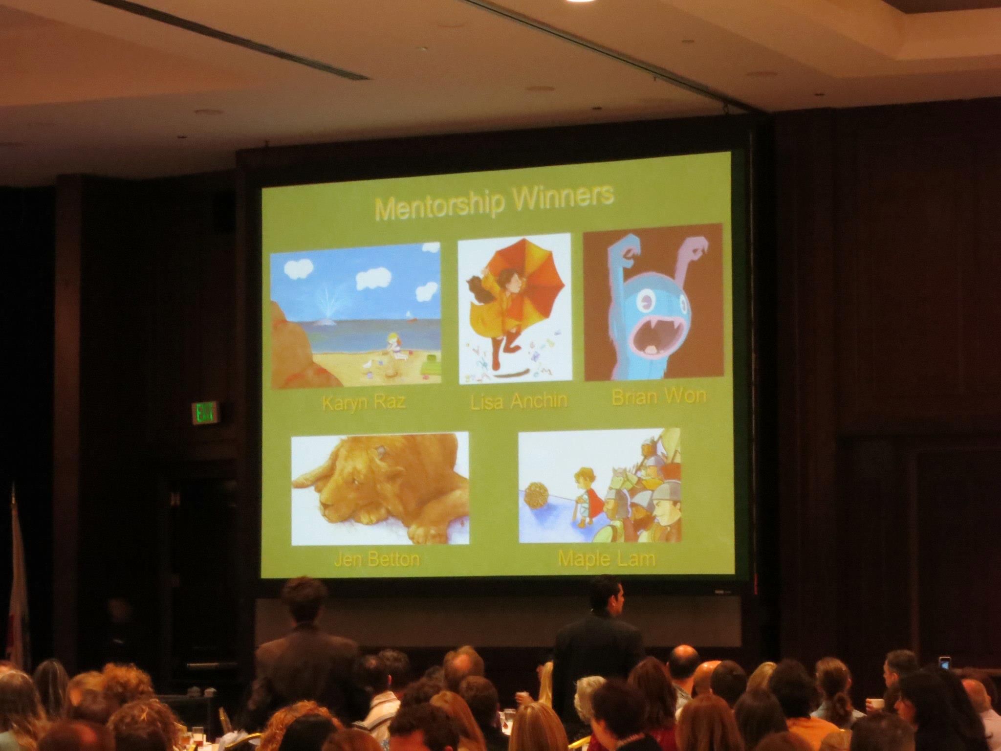2012 SCBWI International Conference Photo: Debbie Ridpath Ohi 2012 Mentees: Karyn Raz, Lisa Anchin, Brian Won, Jen Betton, & Maple Lam