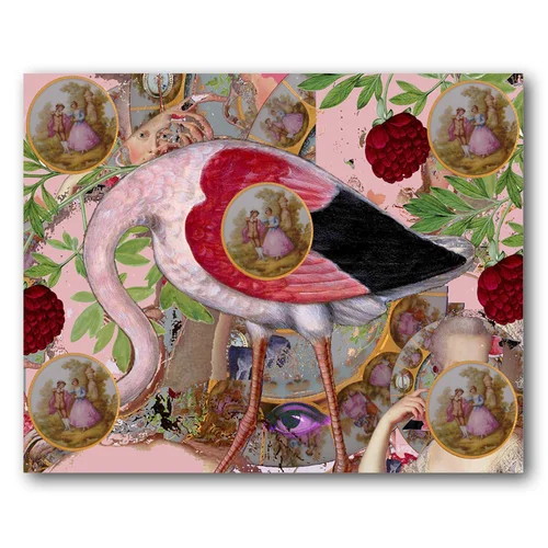 Marie Antoinette Flamingo Series No. 3 (8 X 10 in)