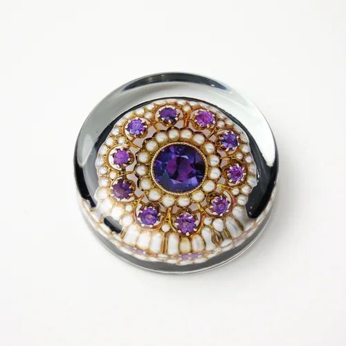 Queen's Jewels 'Amethyst Brooch' Paperweight