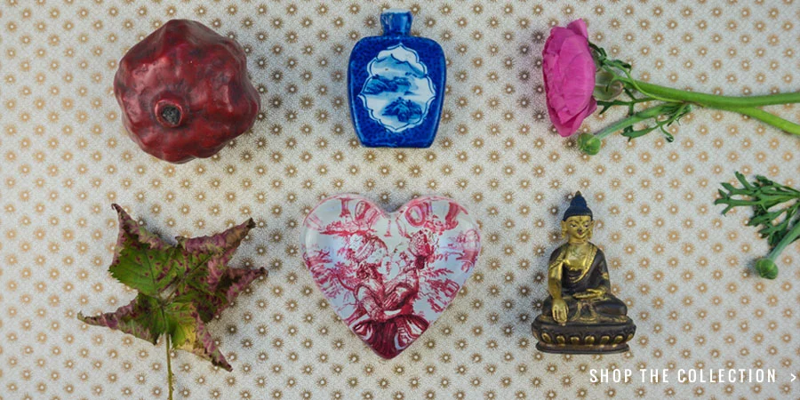 Girls in Love: "Red Toile" Paperweight