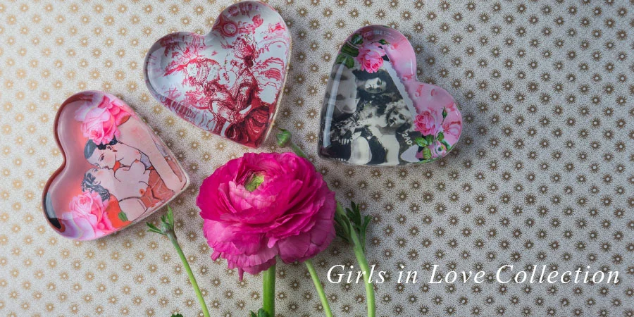 Girls in Love Collection Paperweights