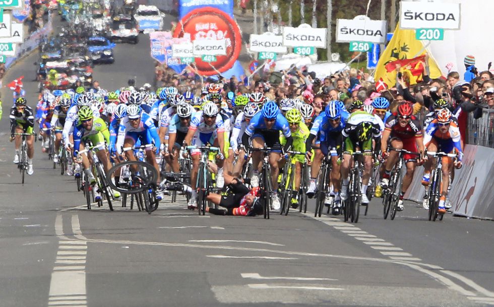 As a sprinter, you have to learn to lay off the brakes and keep going as hard as you can, even if it looks like certain death awaits