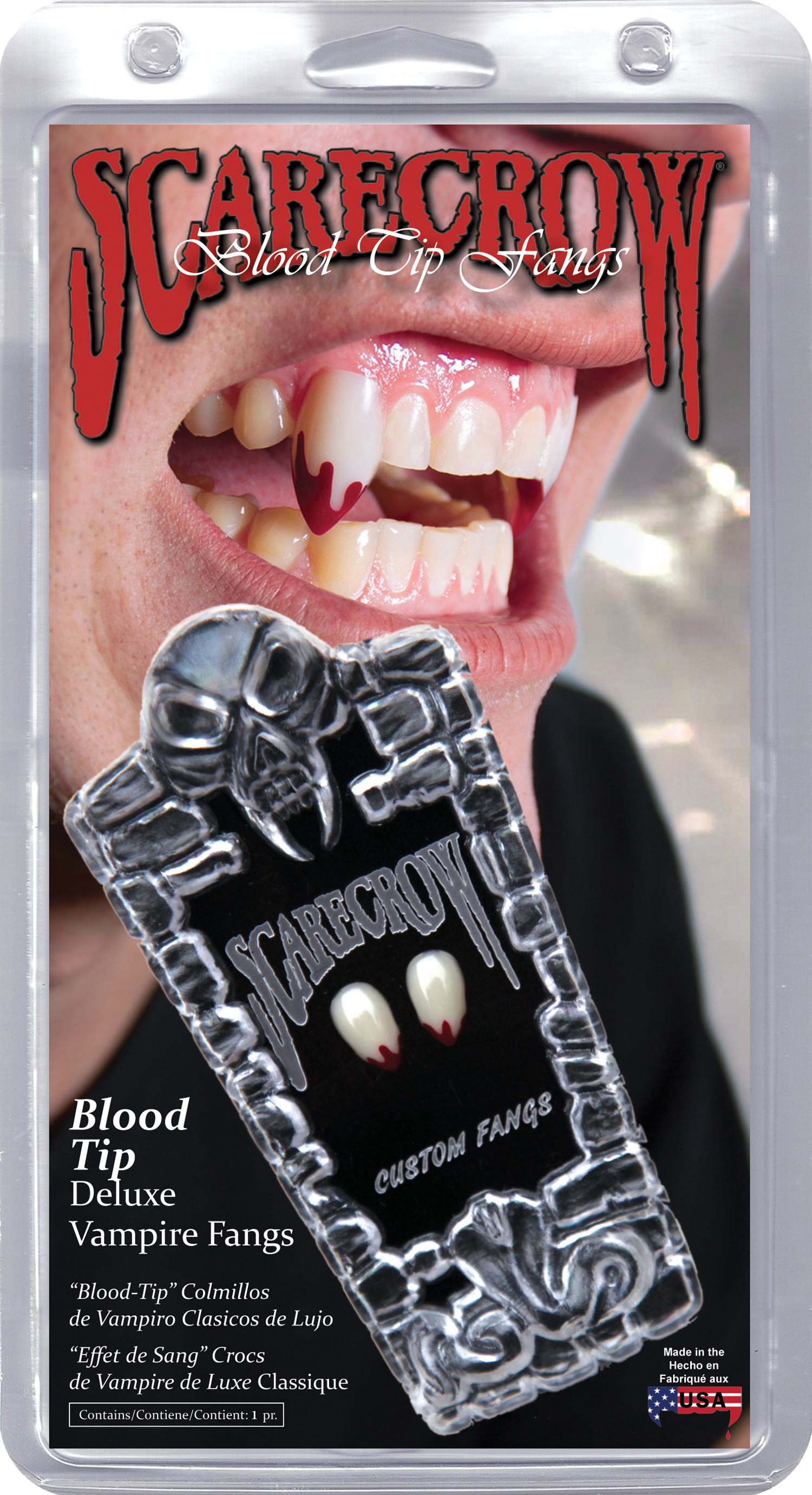 Blood Tipped Deluxe Custom Fangs Scarecrow Vampire Fangs Polish your personal project or design with these fang transparent png images, make it even more personalized and more attractive. blood tipped deluxe custom fangs