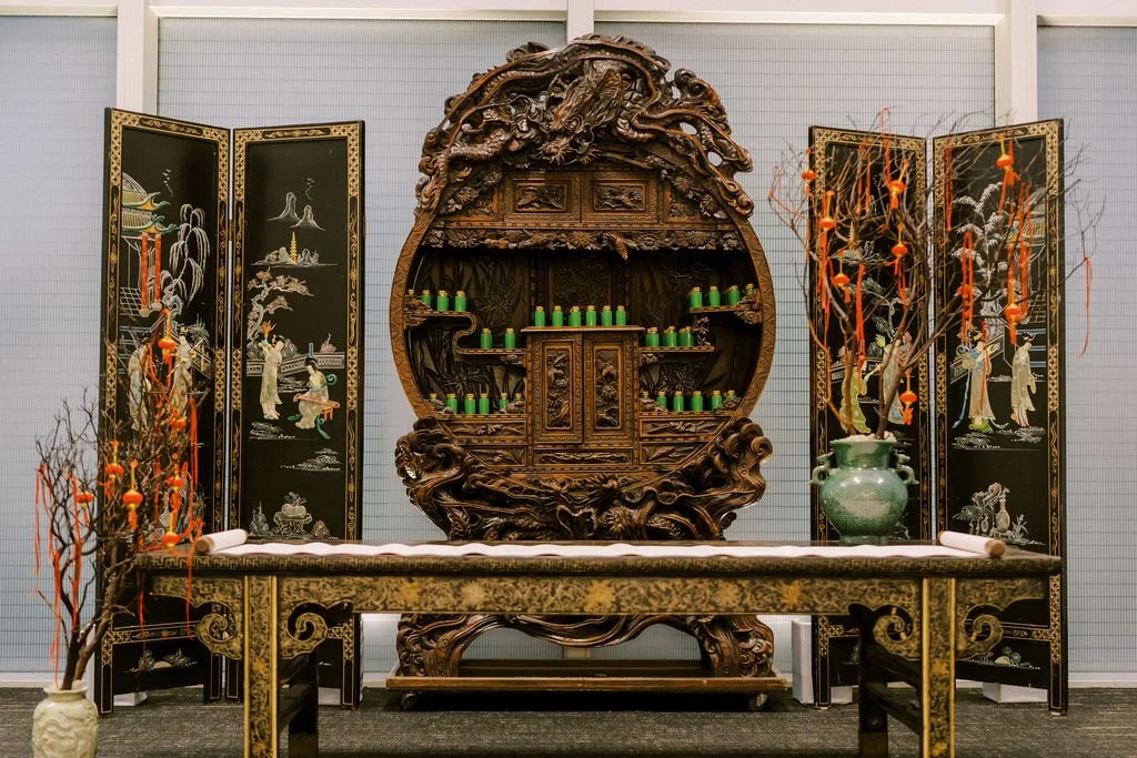 Chinese Apothecary Inspired Escort Wall