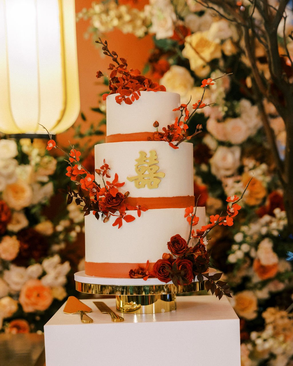 A Custom Double Happiness Wedding Cake.jpg