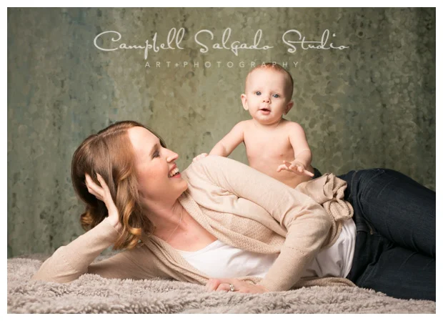 Baby photographers capture mother and baby at Campbell Salgado Studio in Portland, Oregon