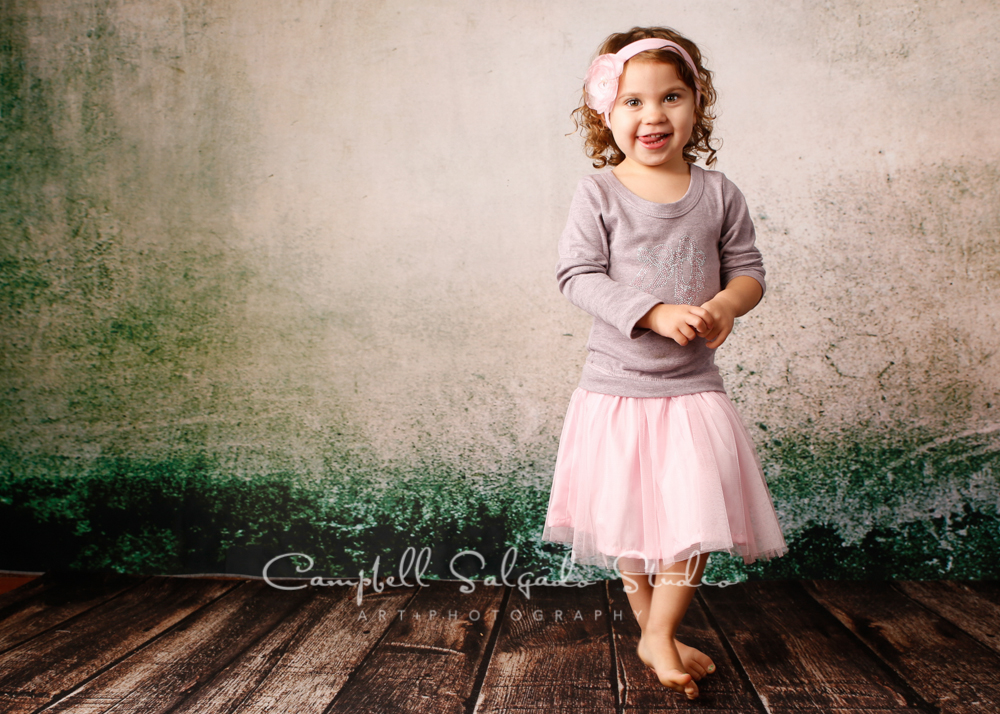  Portrait of child on abandoned concrete background&nbsp;by child photographers at Campbell Salgado Studio, Portland, Oregon. 