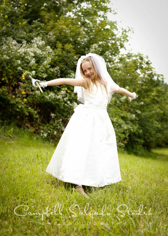 First Communion Photos on location by Campbell Salgado Studio in Portland, Oregon.