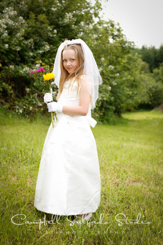  First Communion Photos on location by Campbell Salgado Studio in Portland, Oregon. 