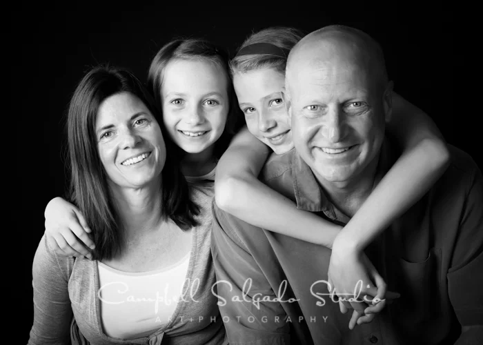 Family black and white photography by Campbell Salgado Studio in Portland, Oregon.