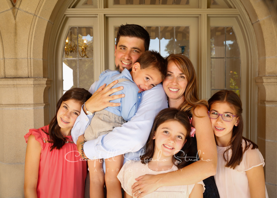  Portrait of family at vignettes session by family photographers at Campbell Salgado Studio in Portland, Oregon. 