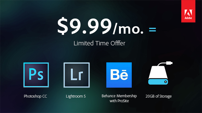 Adobe Introduces Great Deal on Photoshop CC & Lightroom for Photographers | South Bend Commercial Photography