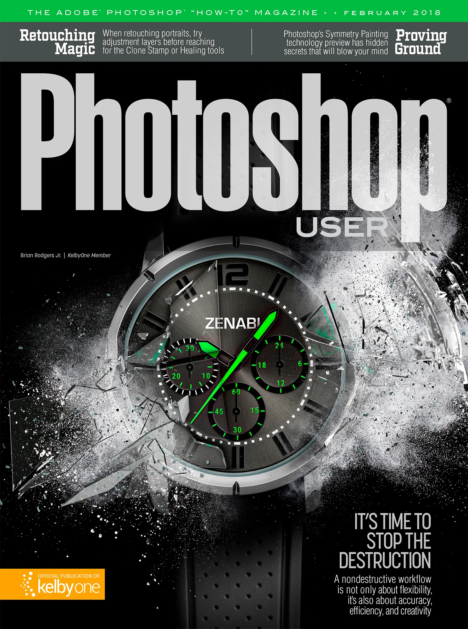 Commercial Photographer And Digital Artist Brian Rodgers Jr Featured On the Cover Of Photoshop User Magazine