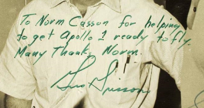 Gus Grissom personalized photo, circa late 1966