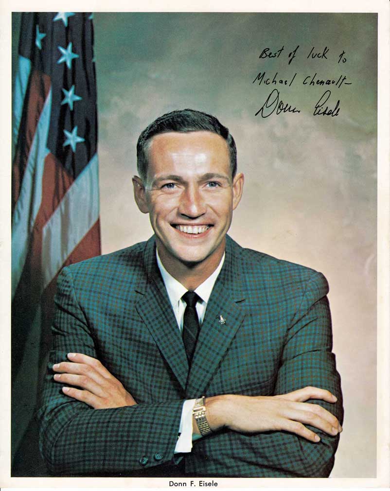 Donn Eisele signed business suit portrait