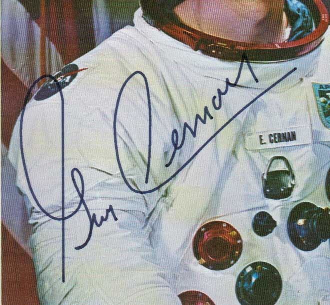 Previously unpublished Gene Cernan Autopen pattern identified in March 2015.