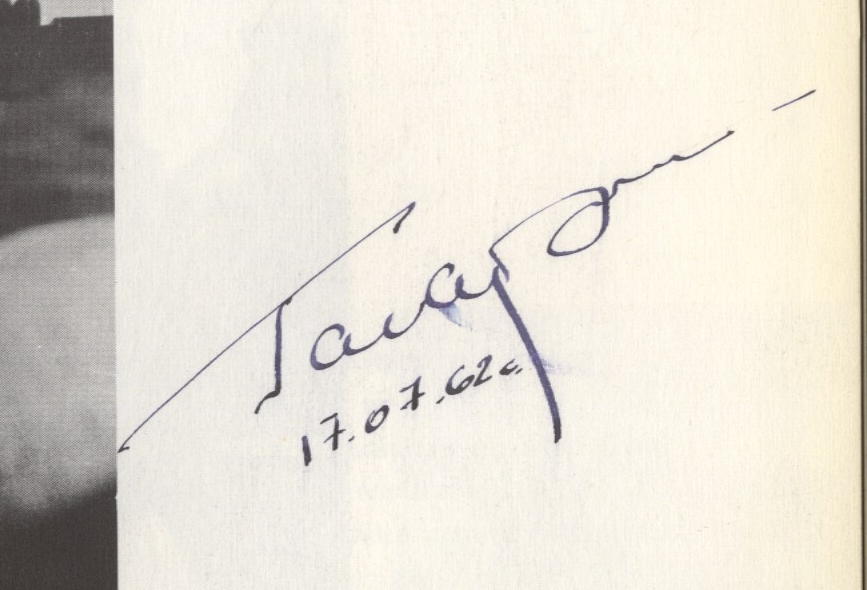 Yuri Gagarin Forgery with a drawn appearance