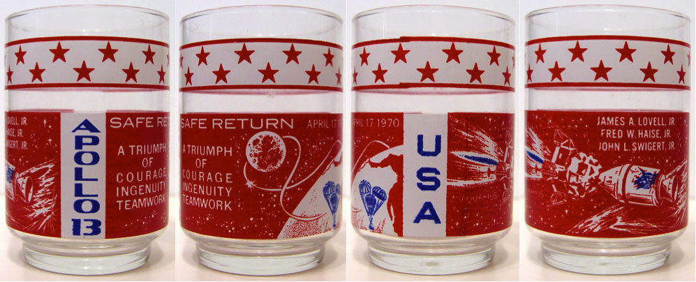 Apollo 13 Libbey glass - reverse ink error variant