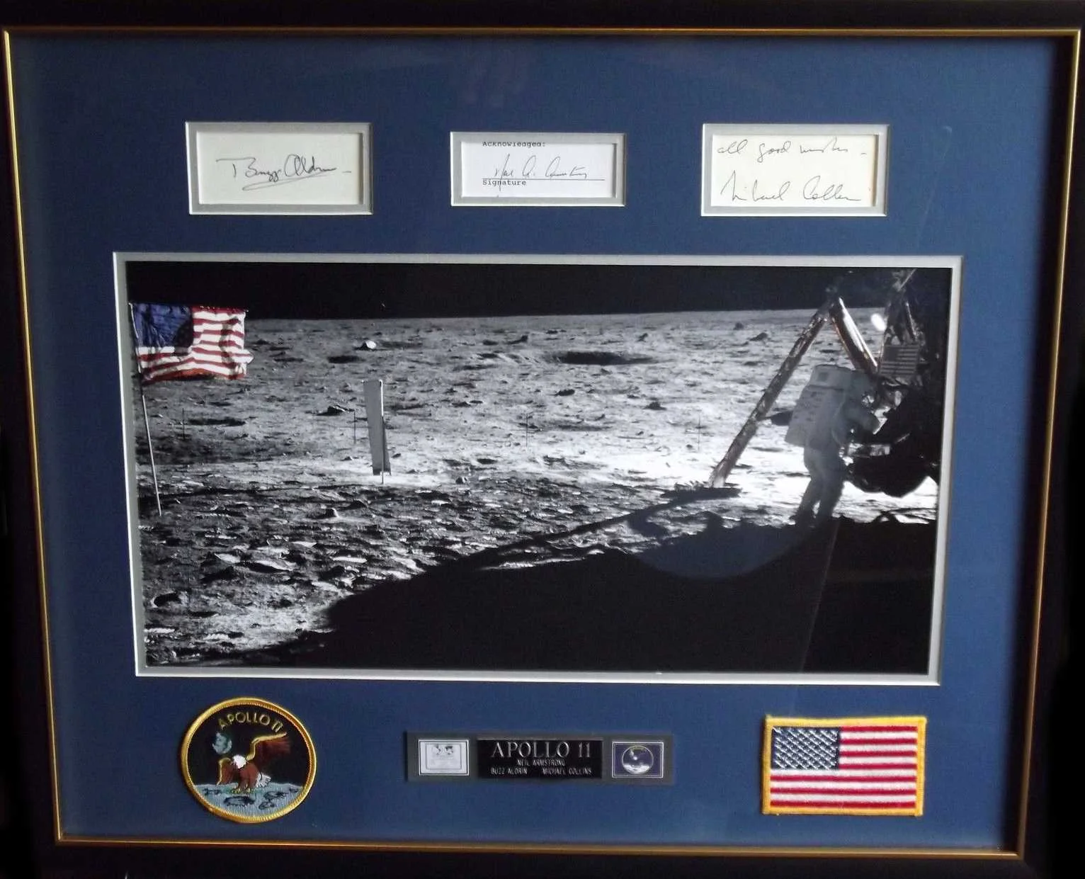 Apollo 11 signature display