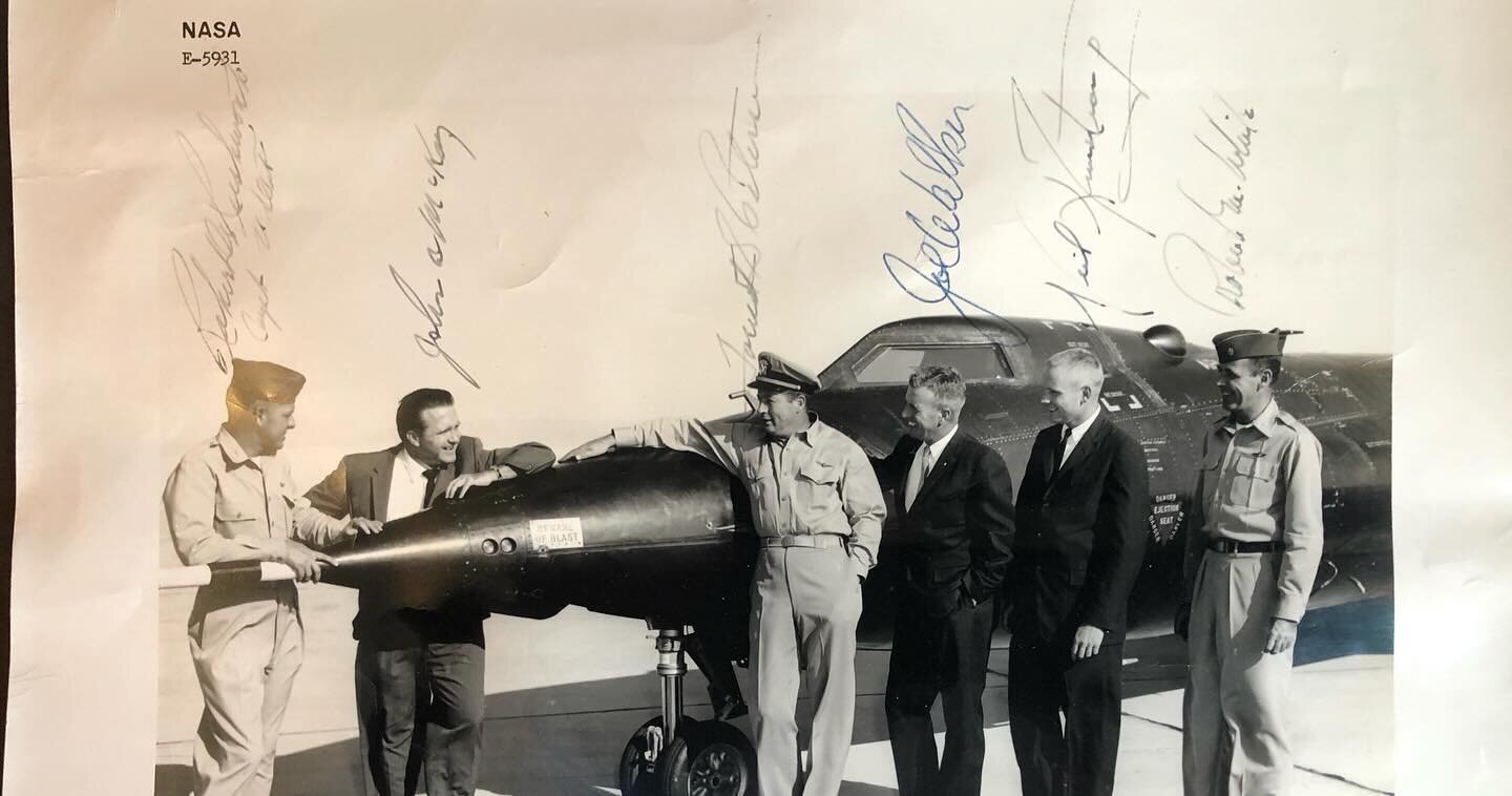 Before he was an astronaut, Neil Armstrong was an X-15 test pilot. In this classic photo we see Armstrong with other legendary X-15 pilots like Jack McKay and Joe Walker. The best of the best.  It&rsquo;s always a thrill to authenticate one of these.