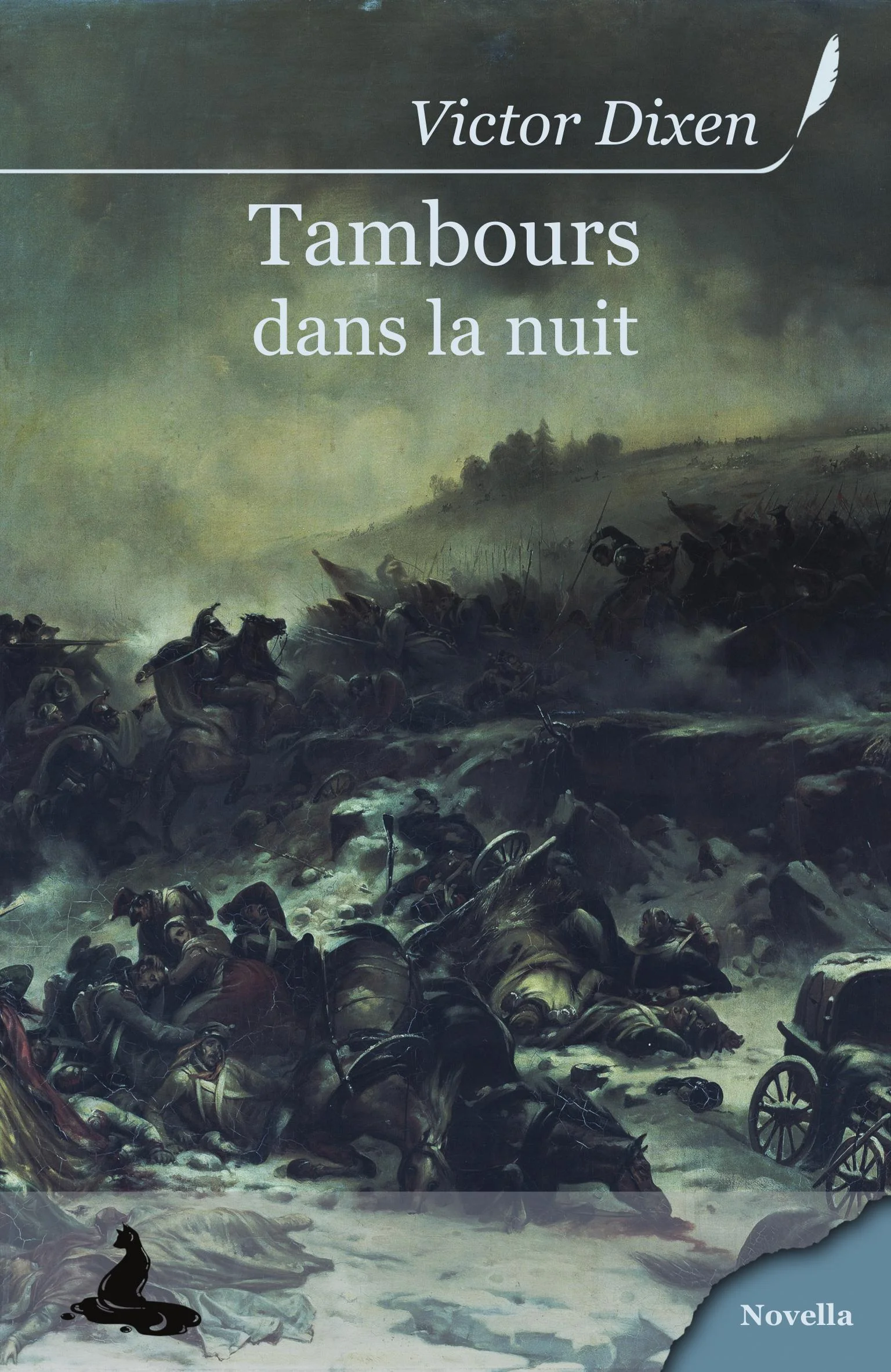 Quand se taisent les trompettes des batailles, s’éveillent les tambours de la nuit... 1812. Pierre, dix-huit ans, s’engage dans les troupes de Napoléon. Quelques jours plus tard débute la plus ambitieuse guerre de l’Empereur : la campagne de Russie. Mais la musique de la conquête n’est pas faite que de marches victorieuses. D’où viennent les sinistres roulements de tambours qui résonnent après le crépuscule ? Qui sont les membres du régiment anonyme, unité de la Grande Armée oubliée des livres d’Histoire ? D’adagio en fortissimo, de misterioso en furioso... Victor Dixen réorchestre l’une des pages les plus terribles de notre passé, dans une vertigineuse symphonie en six mouvements. Tambours dans la nuit, Victor Dixen.- Éditions Griffe d’Encre, 2014.- 80 pages, 8 €.
