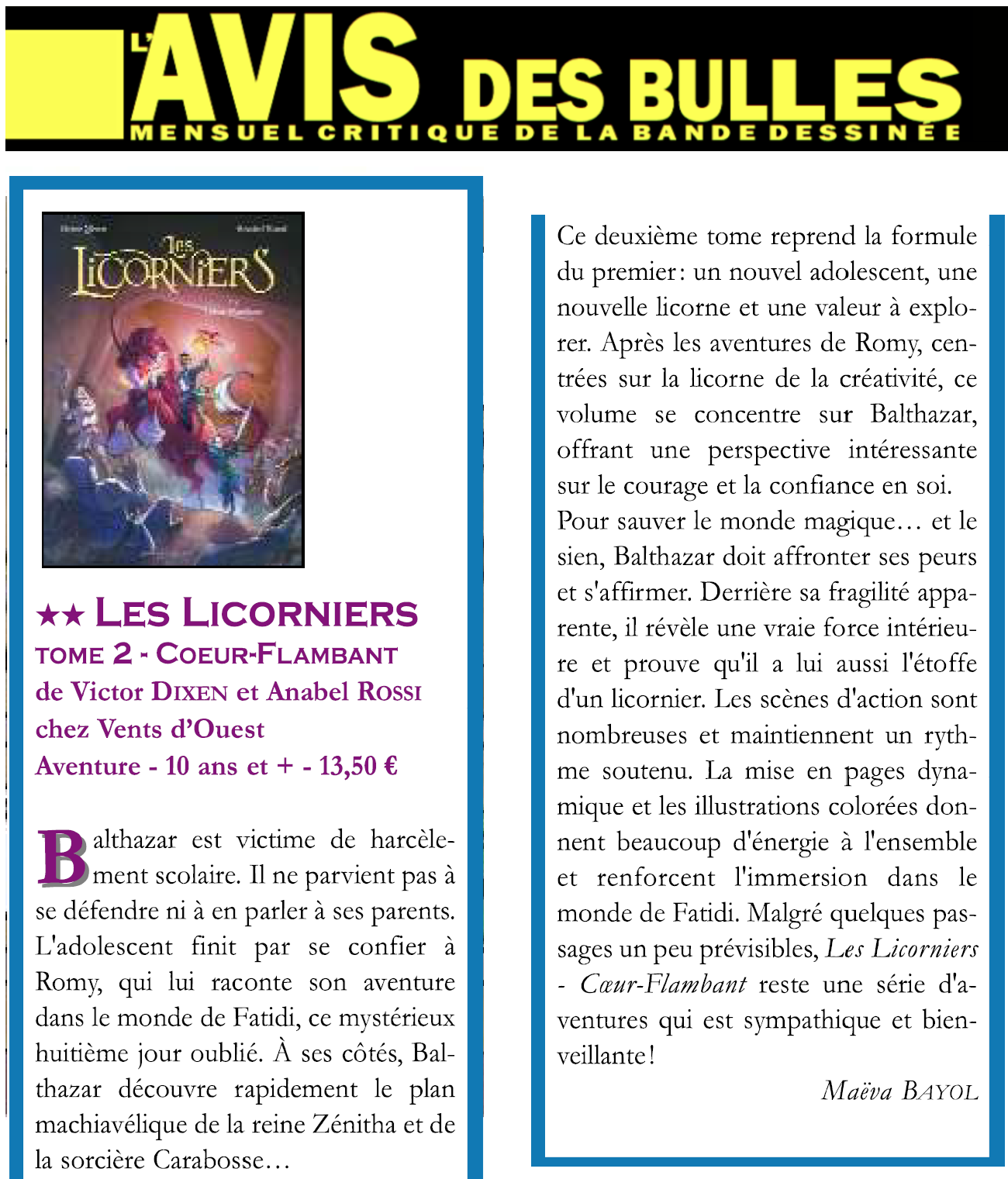 L'Avis des Bulles