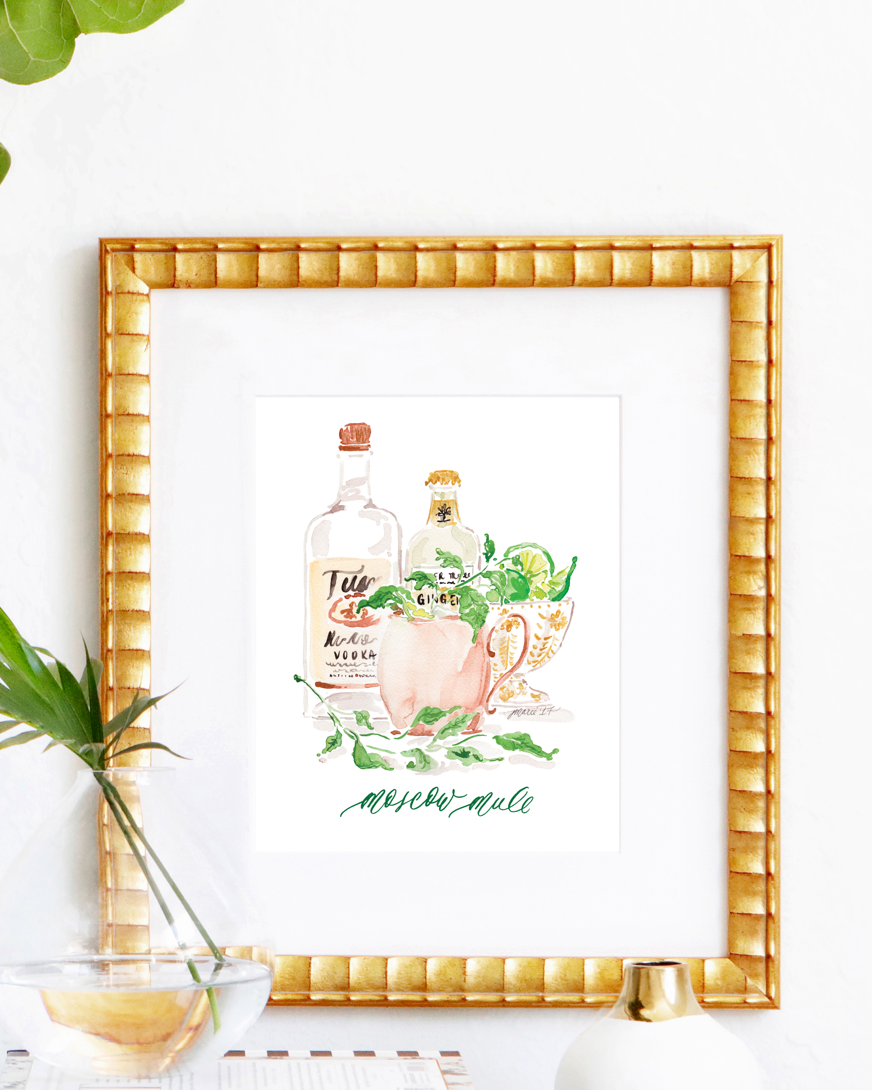 Moscow-Mule-Watercolor-Art-Print-by-Simply-Jessica-Marie-_-Framebridge-for-SC-Stockshop-_-Close-Up.png