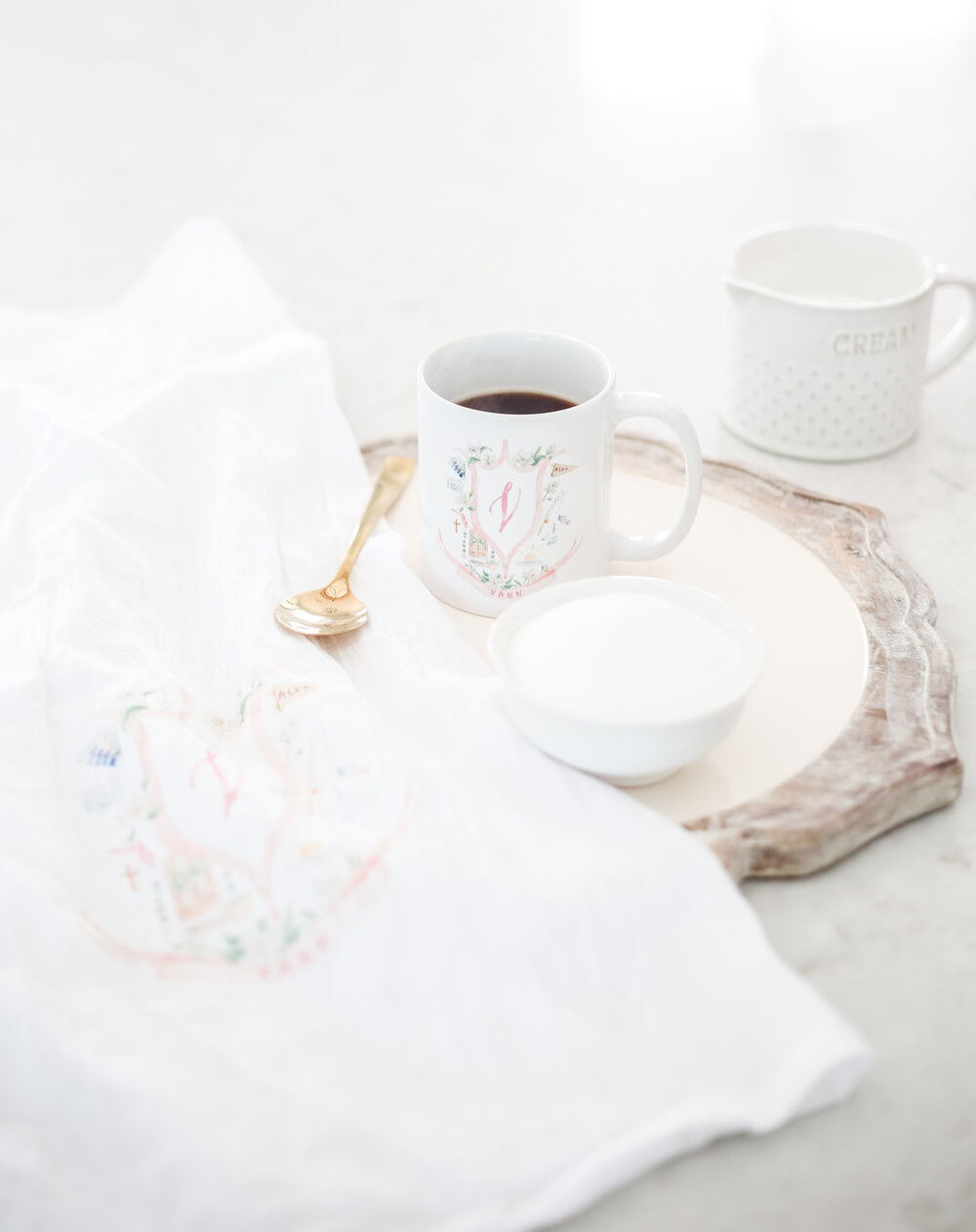 Blue and White Teacup Tea Towel — Simply Jessica Marie