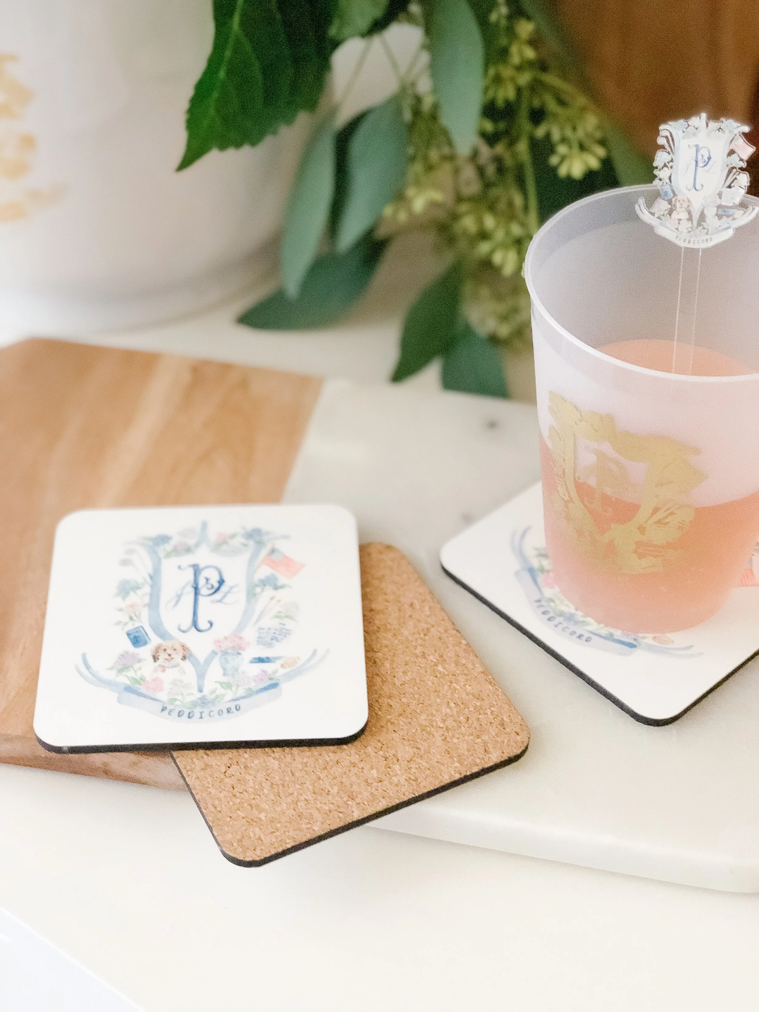 Watercolor Crest Coasters with Cork Backs By Simply Jessica Marie-11.jpg