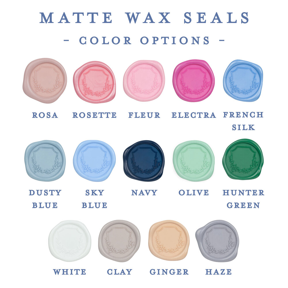 Self-Adhesive Crest Wax Seals (multiple colors available) — Simply Jessica  Marie
