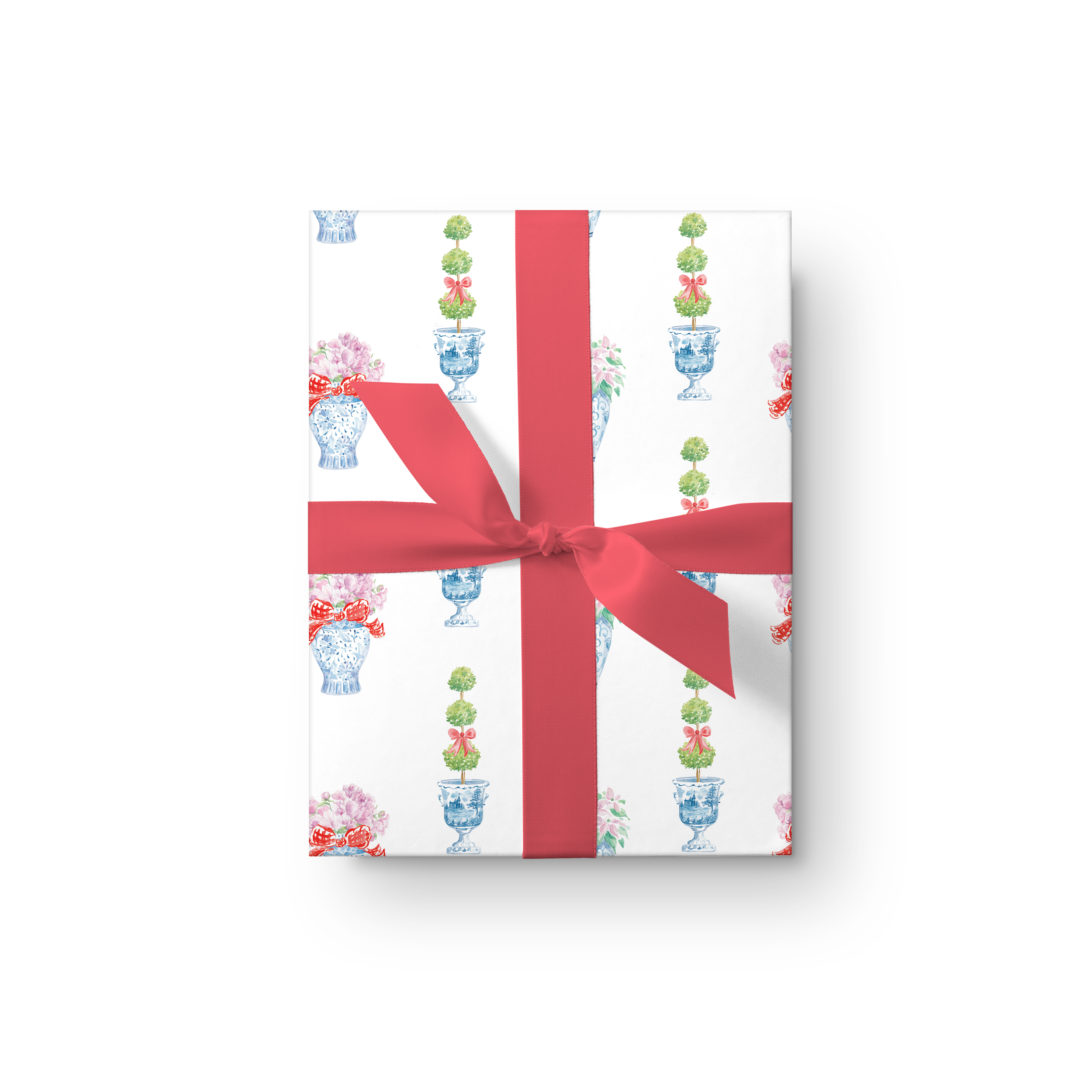 Holiday Ginger Jar Watercolor Wrapping Paper Sheets — Simply Jessica Marie
