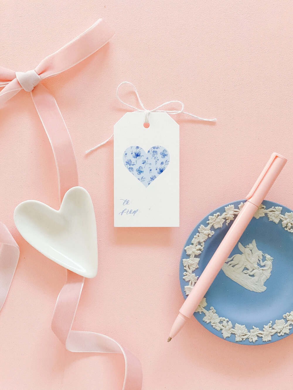 Blue Floral Heart Watercolor Gift Tags Set of 10 — Simply Jessica Marie