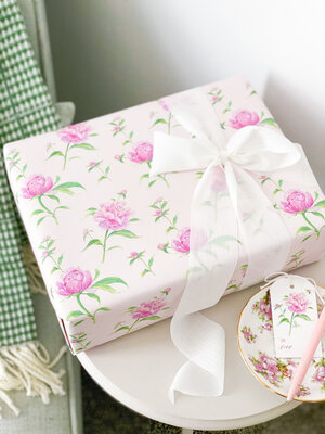 Winter Floral Gift Wrapping Sheets - White (3) — JULIE SONG INK