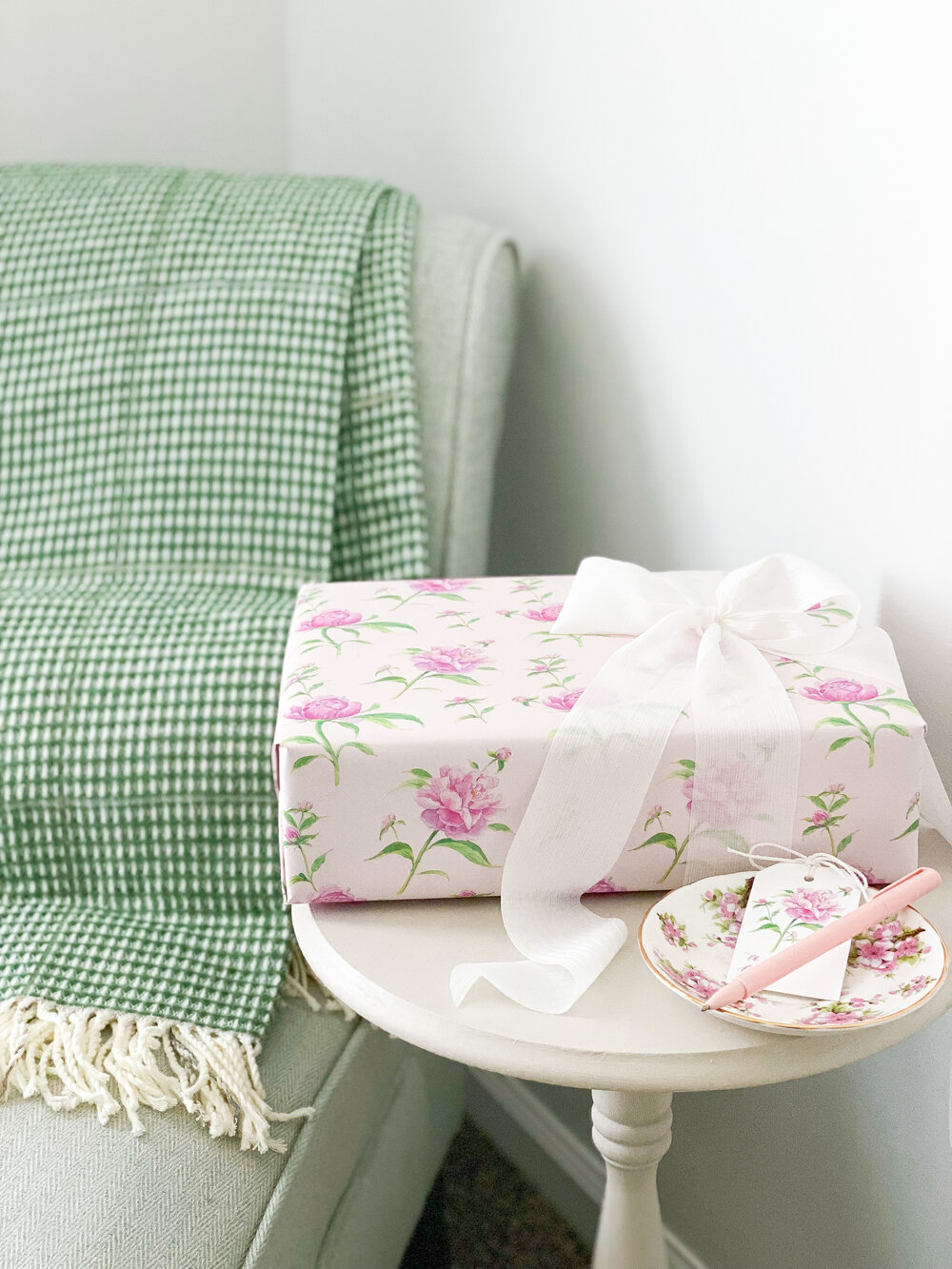 Peonies Watercolor Wrapping Paper Sheets — Simply Jessica Marie