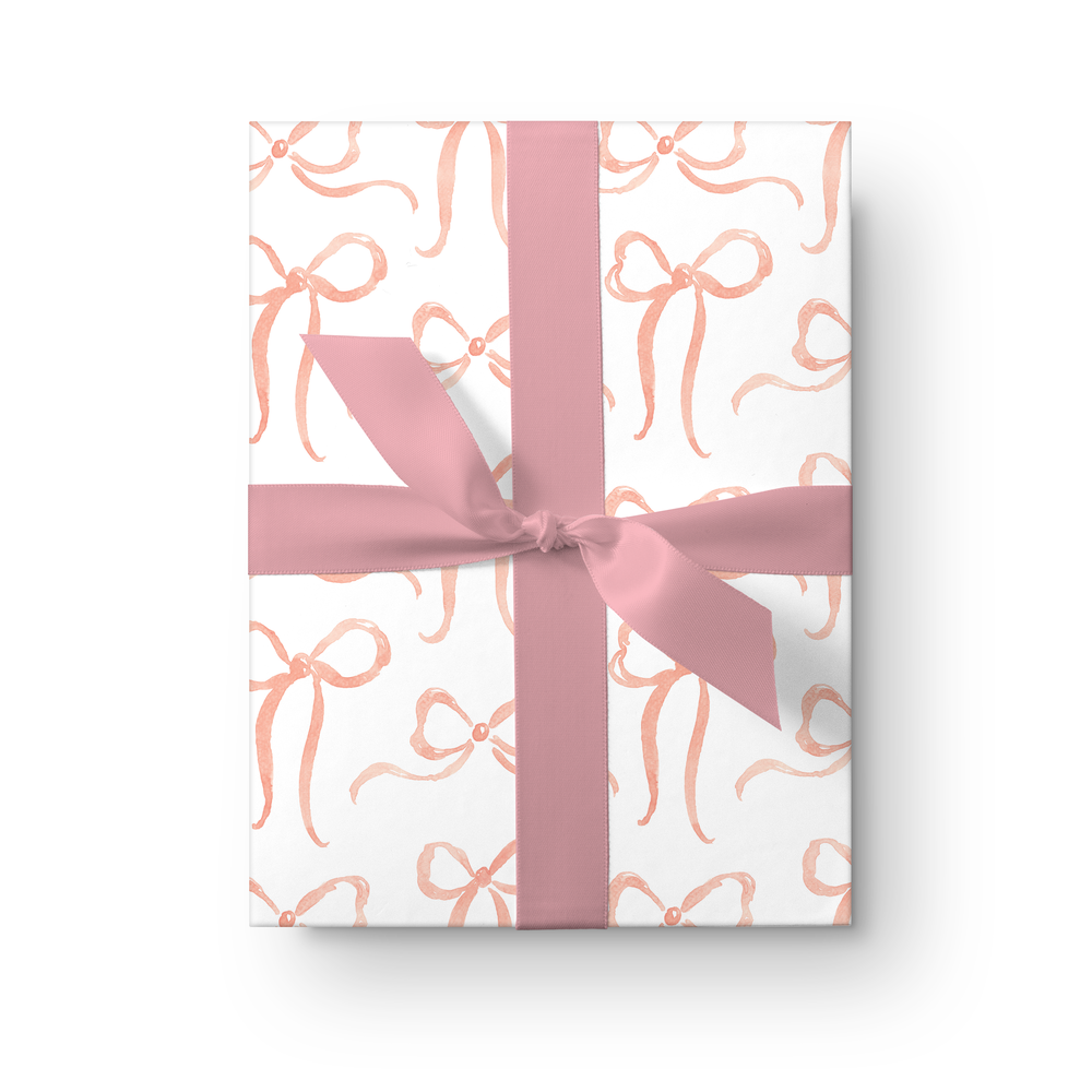 French Bows Watercolor Wrapping Paper Sheets — Simply Jessica Marie