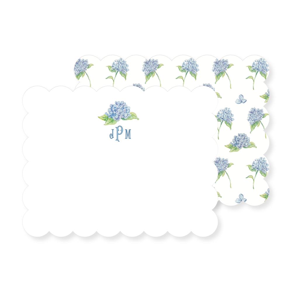 Blue Hydrangeas Personalized Stationery Set — Simply Jessica Marie
