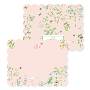 Personalized Stationery Notecards, Blush Watercolor Set
