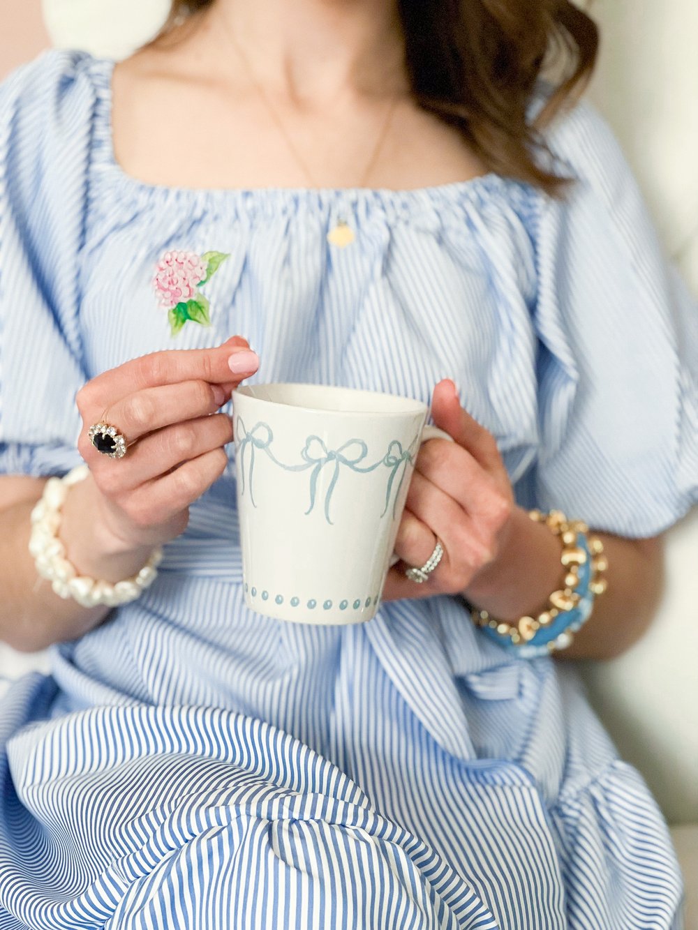 PRE-ORDER French Bows Watercolor Latte Mug — Simply Jessica Marie