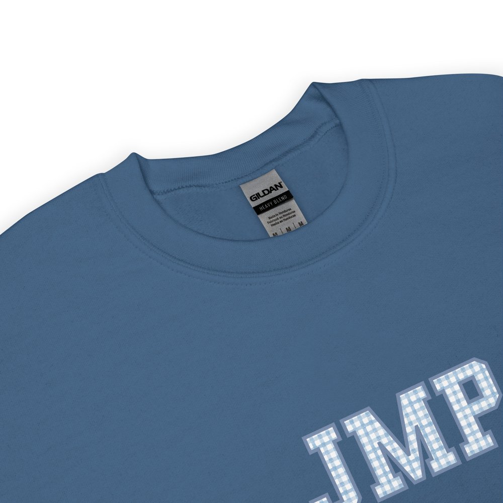 Custom Monogram Blue Gingham Sweatshirt  Multiple Colors Available —  Simply Jessica Marie