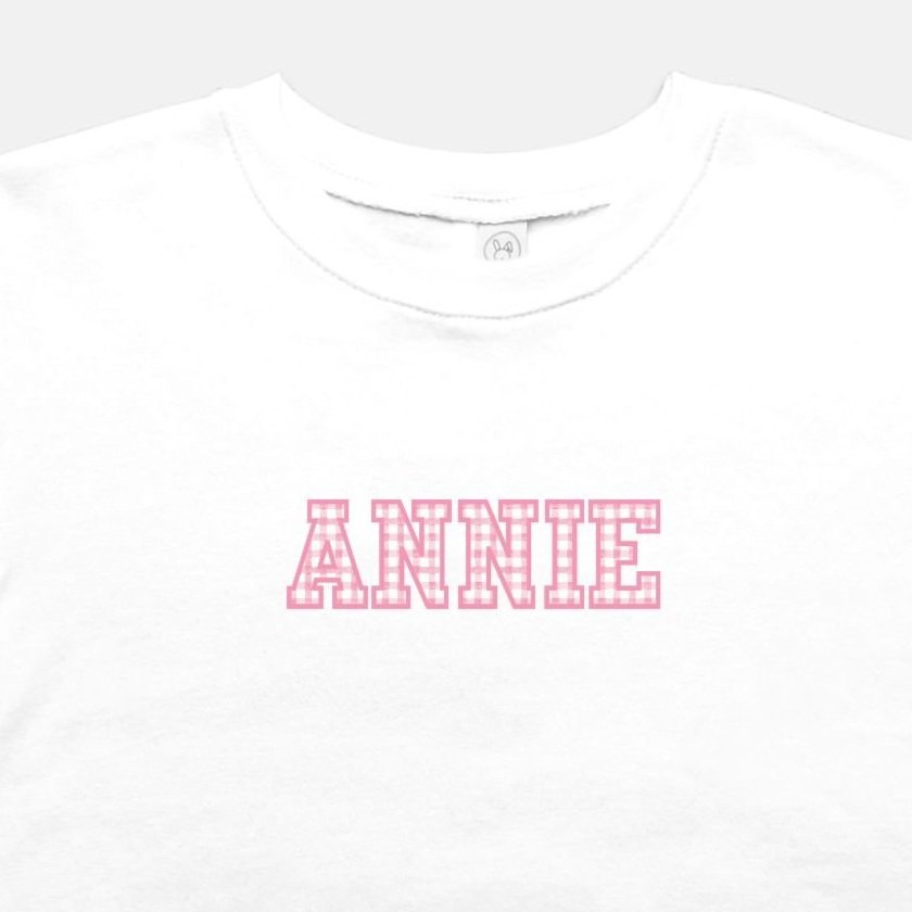 Custom Monogram Pink Gingham Sweatshirt  Multiple Colors Available —  Simply Jessica Marie