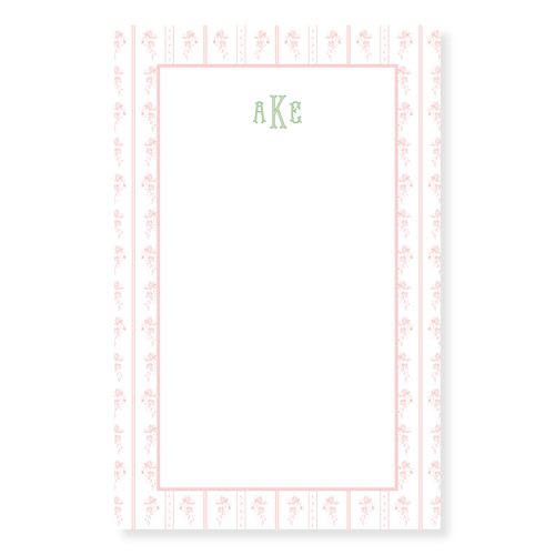 Personalized Girls Pink and White Stationary Set, Simple Girl