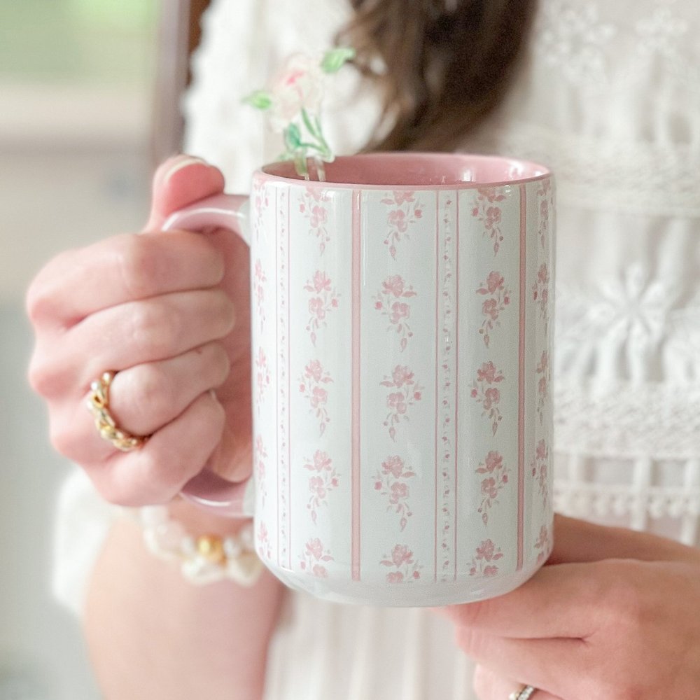 PRE-ORDER French Bows Watercolor Latte Mug — Simply Jessica Marie