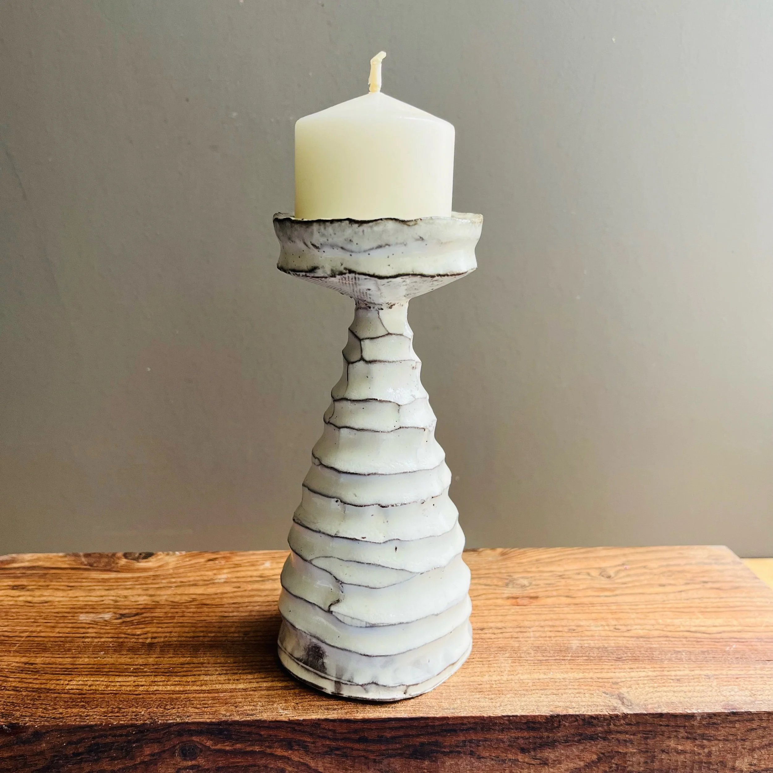 Votive - carved round -check colors