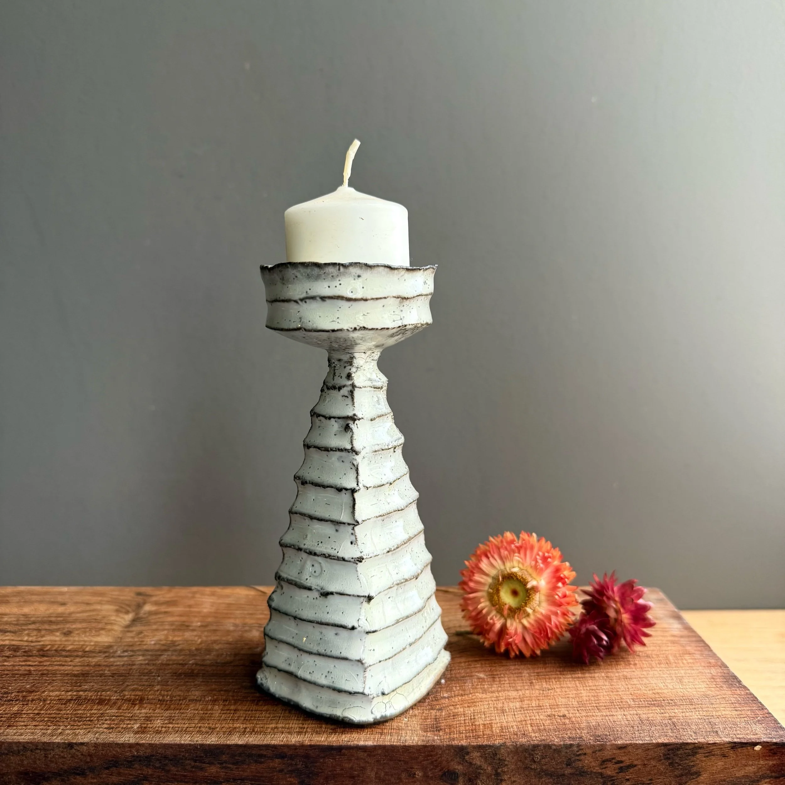 Votive - 5.5” square carved