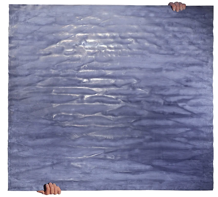 bearing a sea - metal, terra-cotta, 94x100cm